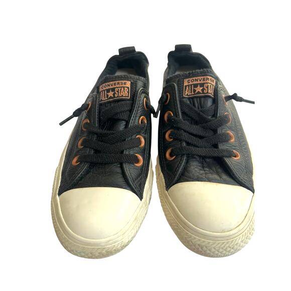 Converse Chuck Taylor All Star Leather Slip-On Black Women’s 8 - Picture 2 of 12